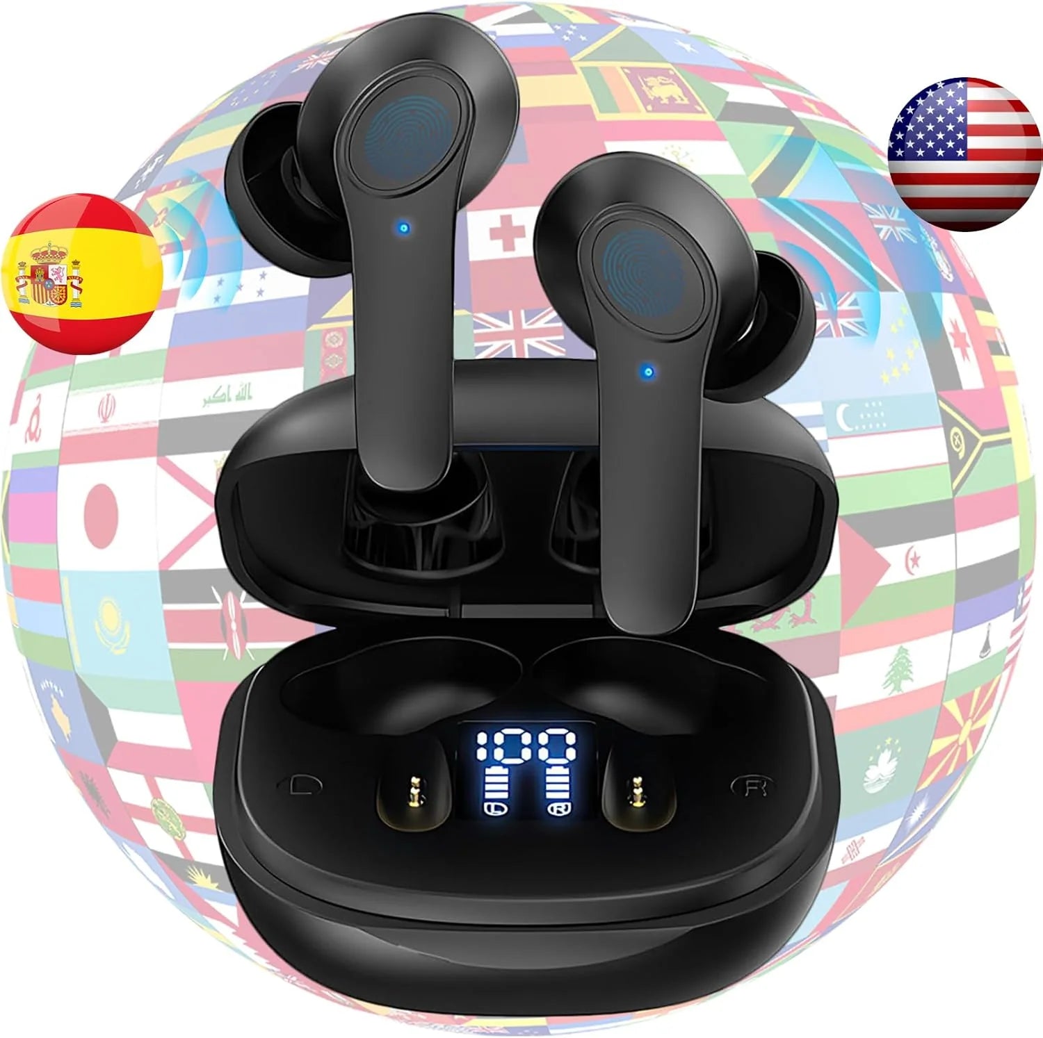 LingoLink Pro — 144-Language Smart Translator Earbuds with Real-Time AI Translation