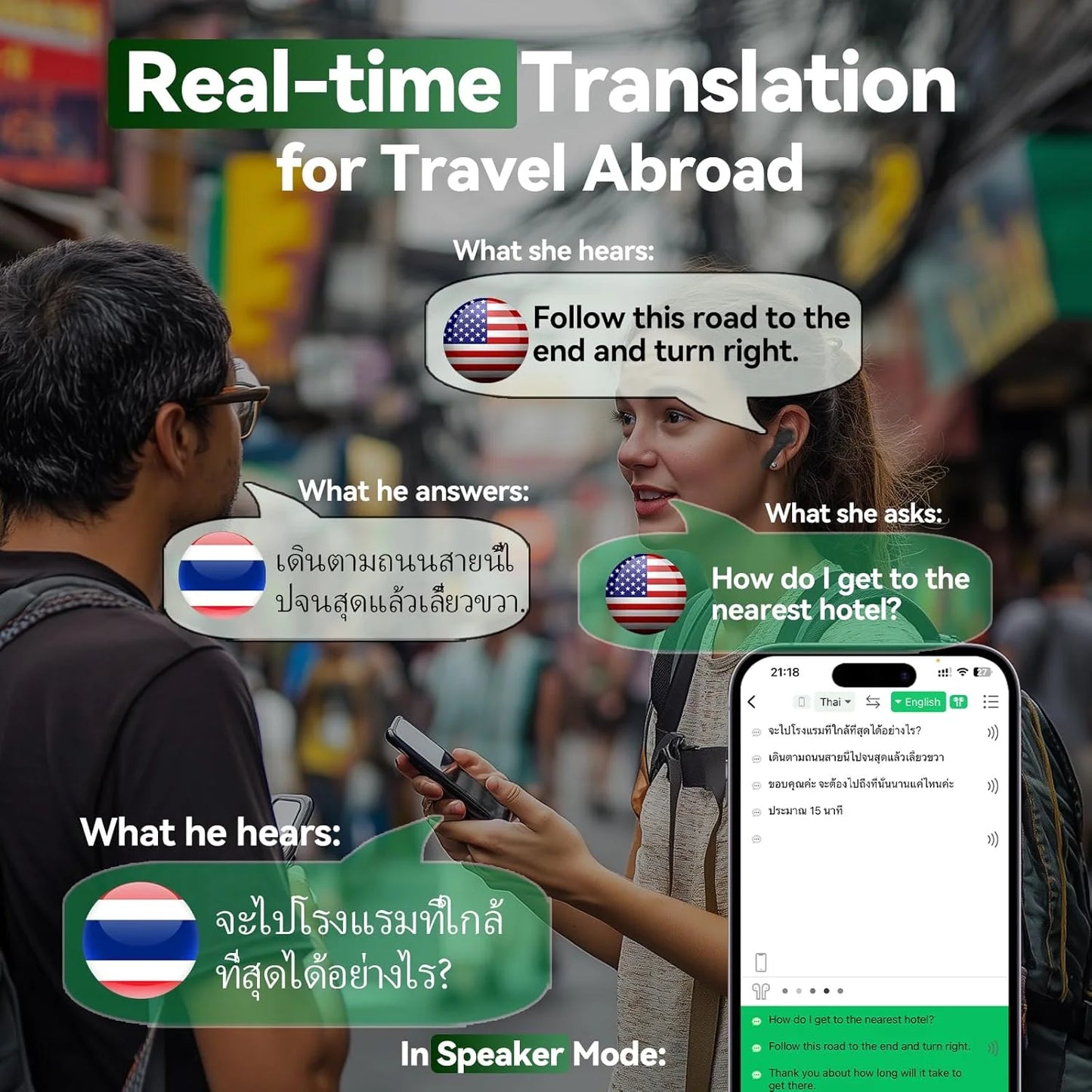 LingoLink Pro — 144-Language Smart Translator Earbuds with Real-Time AI Translation