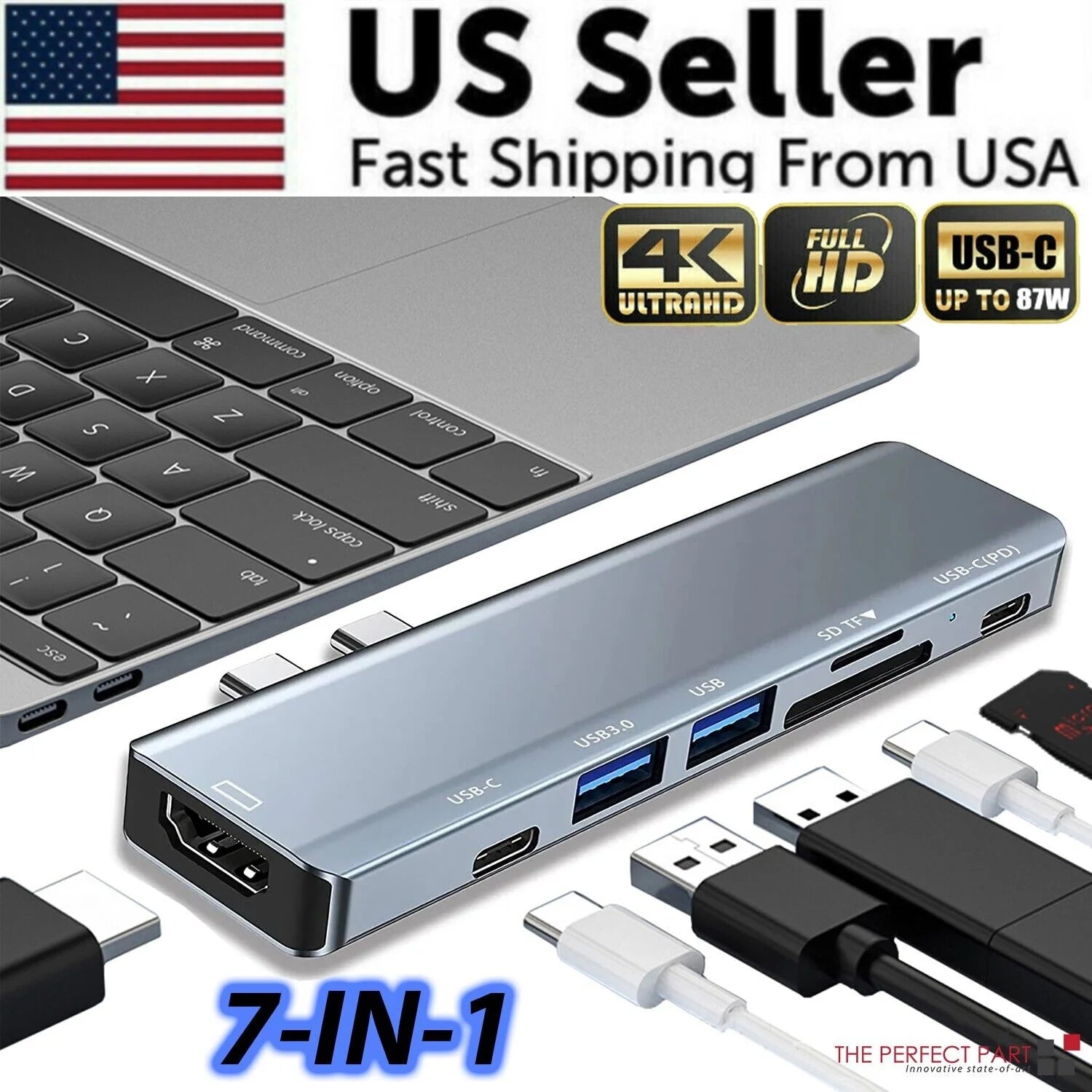HyperDock Pro 7-in-1 USB-C Hub — 4K HDMI Multiport Adapter for MacBook Pro & Air