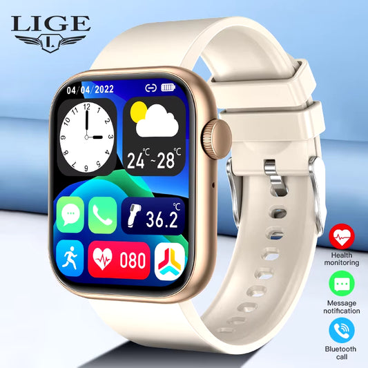 SmartX™ 2025 Wireless Charging Smartwatch | Bluetooth Calls, Fitness Tracker, Custom Watch Faces & Health Monitor