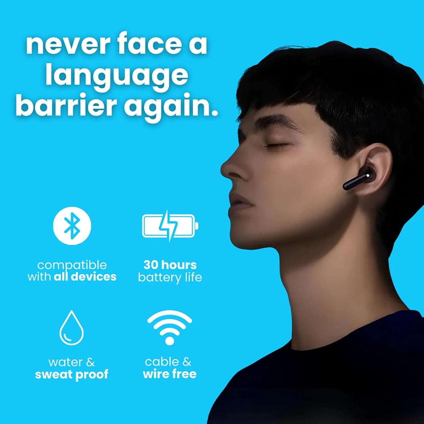 LingoLink Pro — 144-Language Smart Translator Earbuds with Real-Time AI Translation