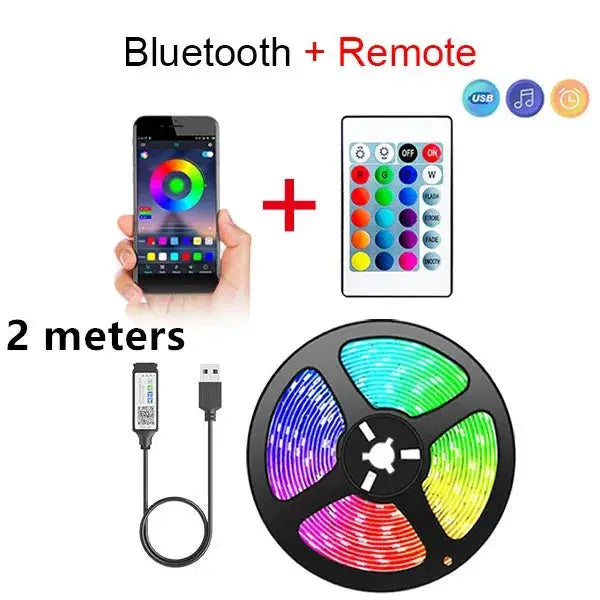 🌈 GlowSync™ Smart LED Strip Lights | Bluetooth App Control RGB Light Strip for Home, TV & Gaming Setup