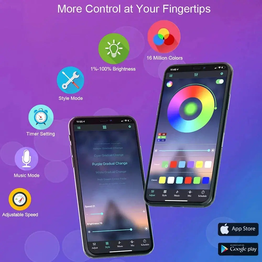 🌈 GlowSync™ Smart LED Strip Lights | Bluetooth App Control RGB Light Strip for Home, TV & Gaming Setup