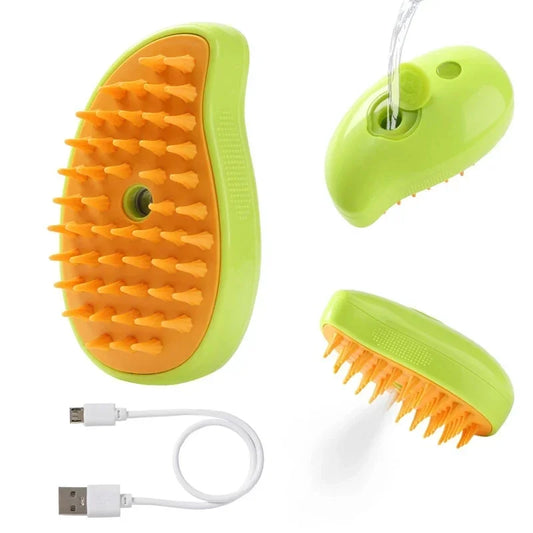 PawSteam™ 3-in-1 Pet Grooming Brush – Steam, Massage & De-Shedding in One Smart Tool