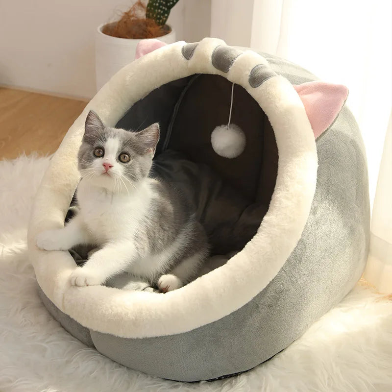  💤 DreamPaw™ Cozy Cave Bed – Foldable, Washable & Purrfect for Deep Sleep 🐾