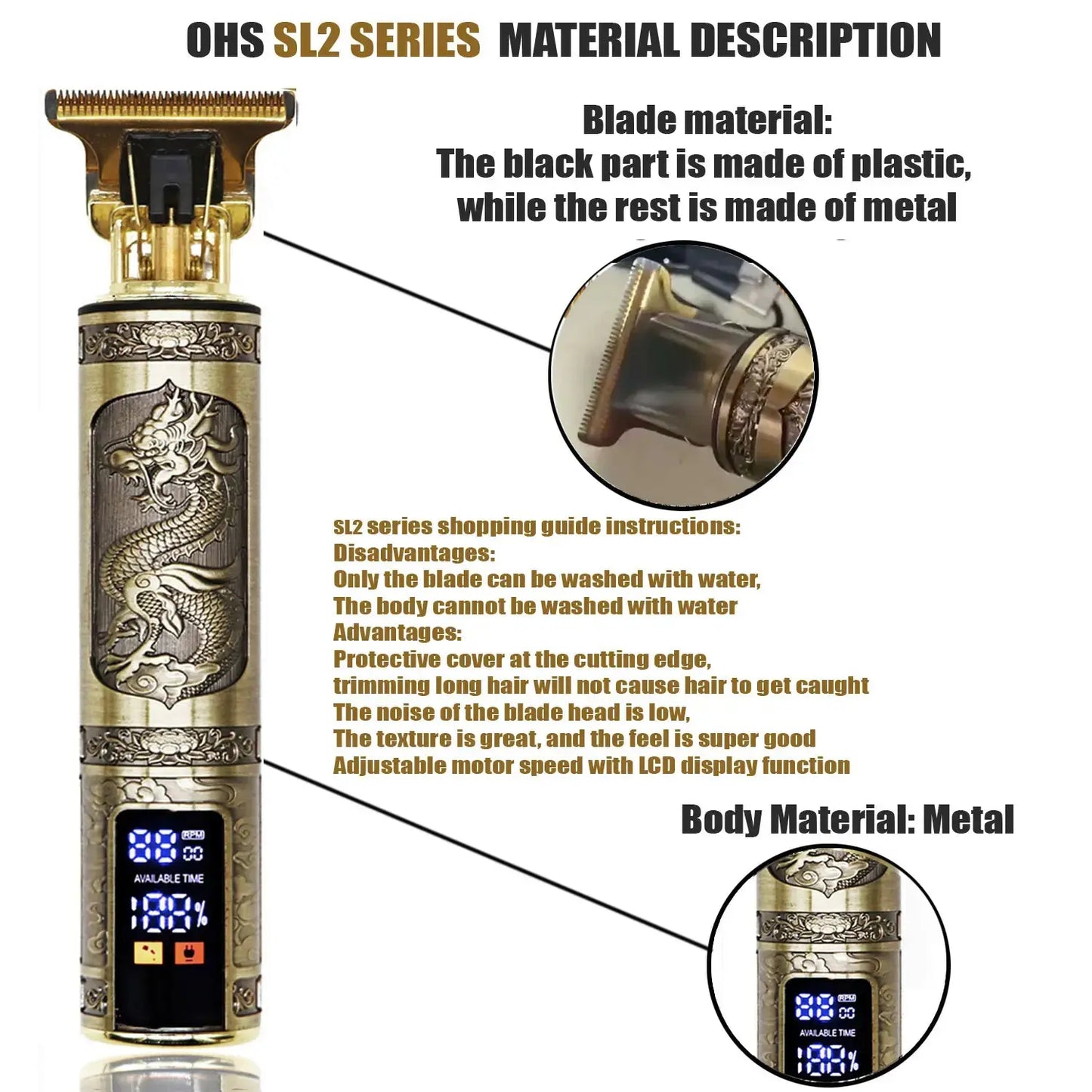 ⚡ TrimPro™ T9 Precision Hair & Beard Clipper | Professional 0mm Electric Trimmer for Men