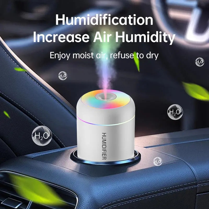 🌫️ AeroMist™ Mini USB Humidifier & Aroma Diffuser | 180ml Portable Air Purifier for Home, Car & Office