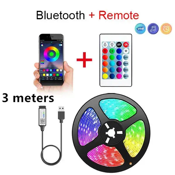 🌈 GlowSync™ Smart LED Strip Lights | Bluetooth App Control RGB Light Strip for Home, TV & Gaming Setup