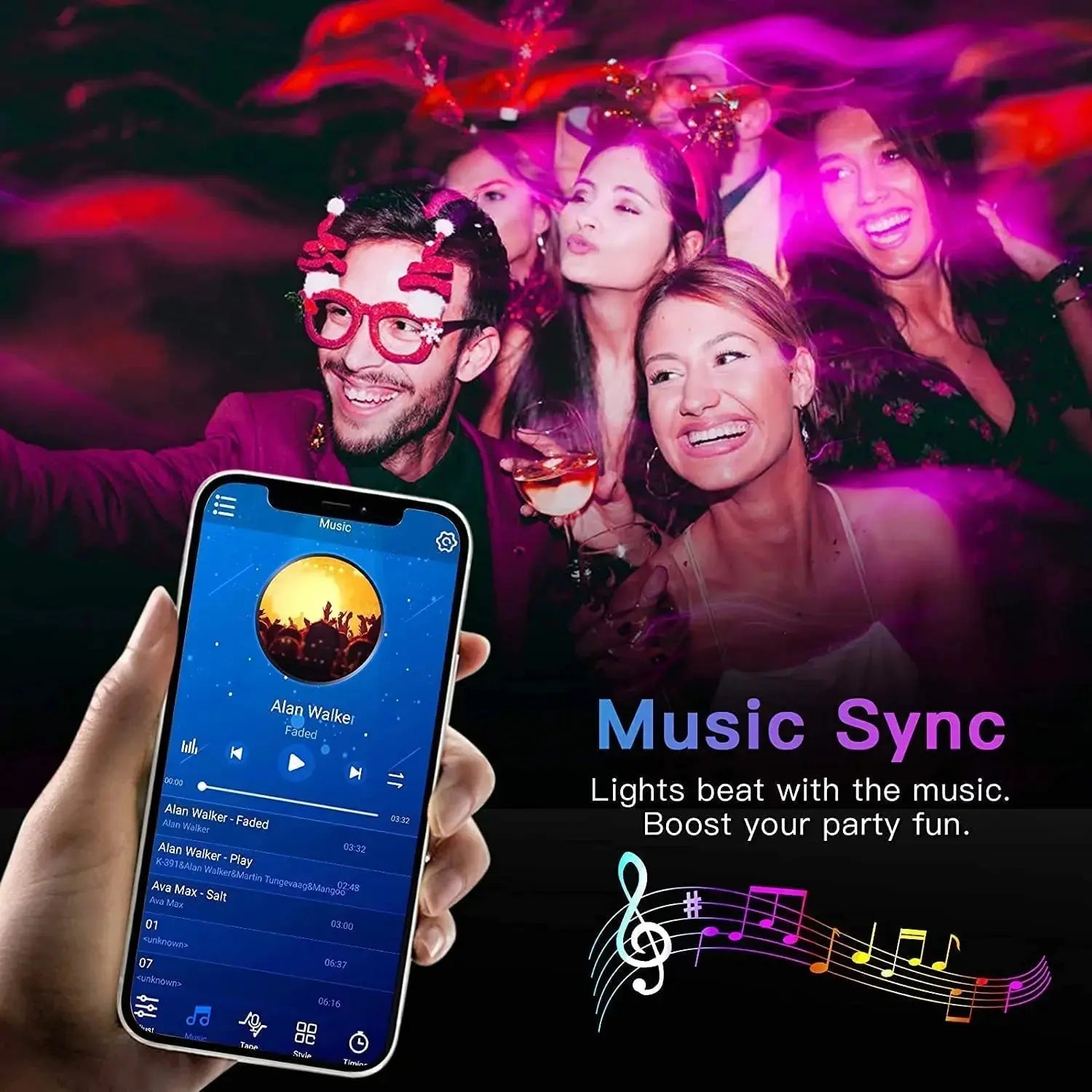 🌈 GlowSync™ Smart LED Strip Lights | Bluetooth App Control RGB Light Strip for Home, TV & Gaming Setup