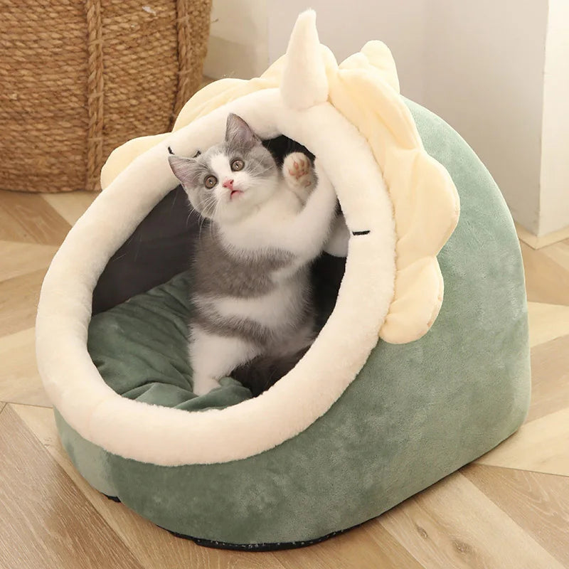  💤 DreamPaw™ Cozy Cave Bed – Foldable, Washable & Purrfect for Deep Sleep 🐾