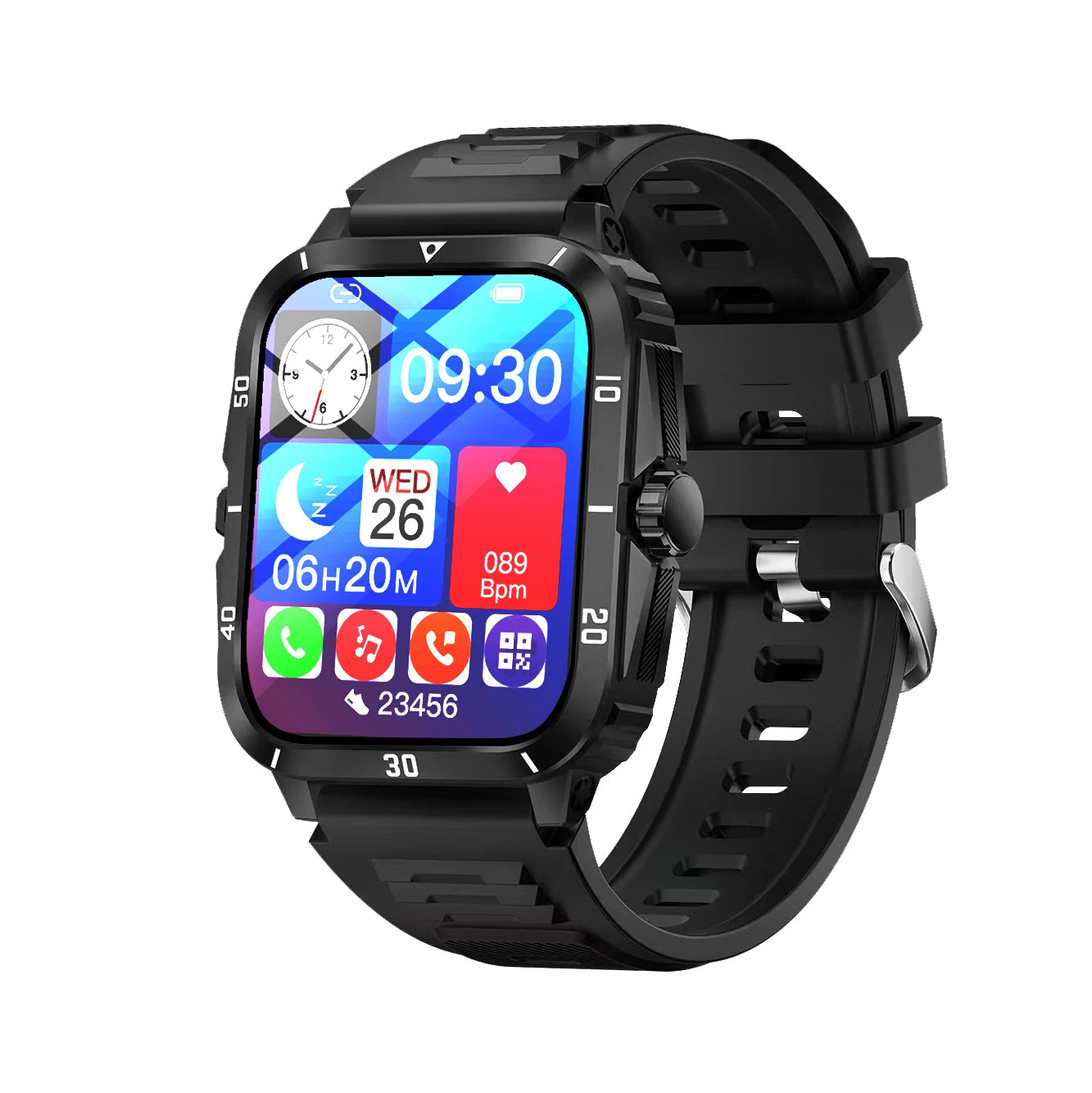 VibeSync™ Smartwatch – 1.96” HD Display, Bluetooth Calls & All-Day Health Tracking
