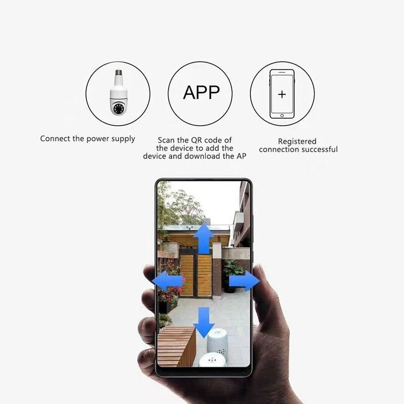 360 1080 p Light Bulb Security Camera