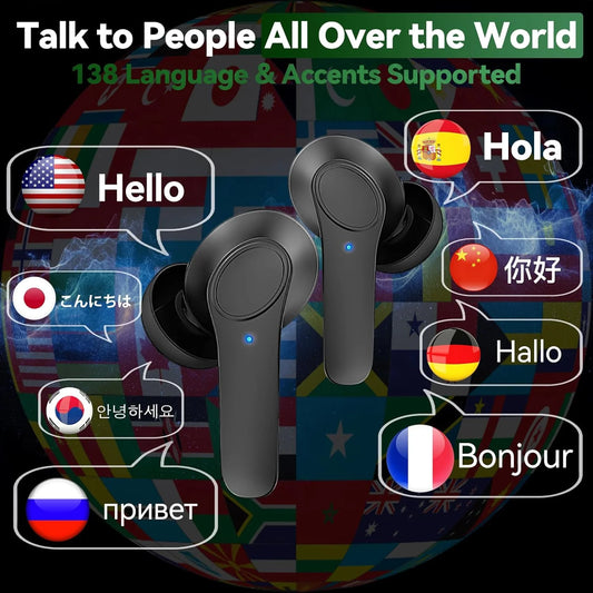 LingoLink Pro — 144-Language Smart Translator Earbuds with Real-Time AI Translation