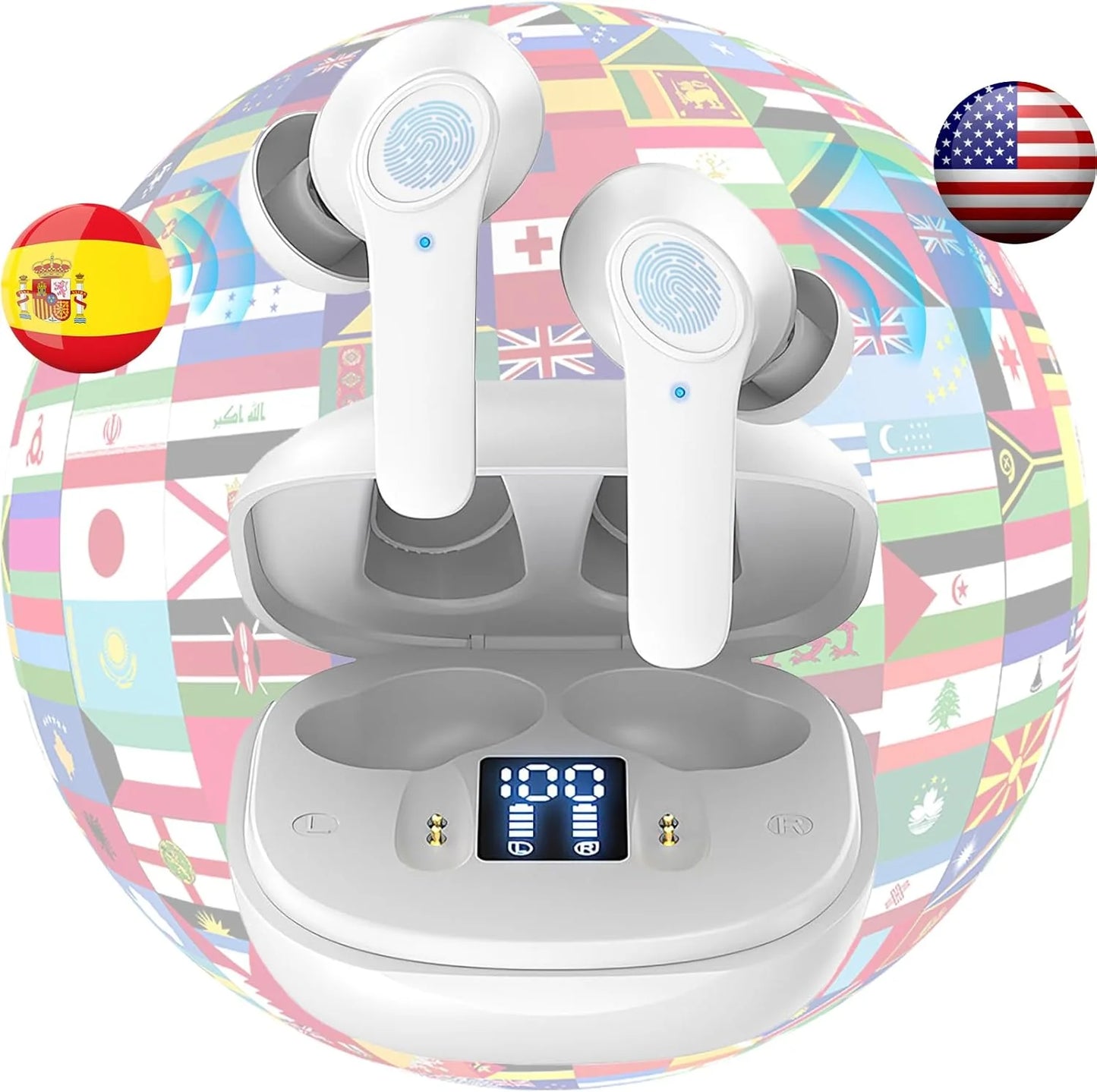 LingoLink Pro — 144-Language Smart Translator Earbuds with Real-Time AI Translation